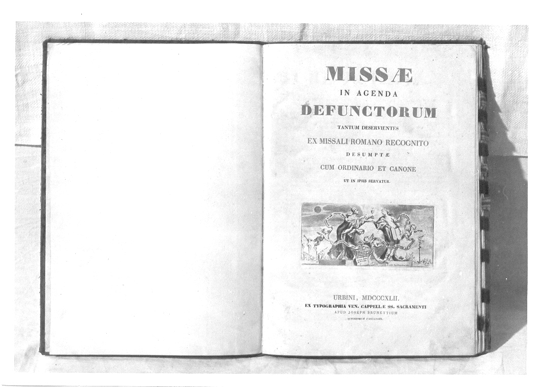 frontespizio con allegoria sacra (stampa) - ambito italiano (sec. XIX)