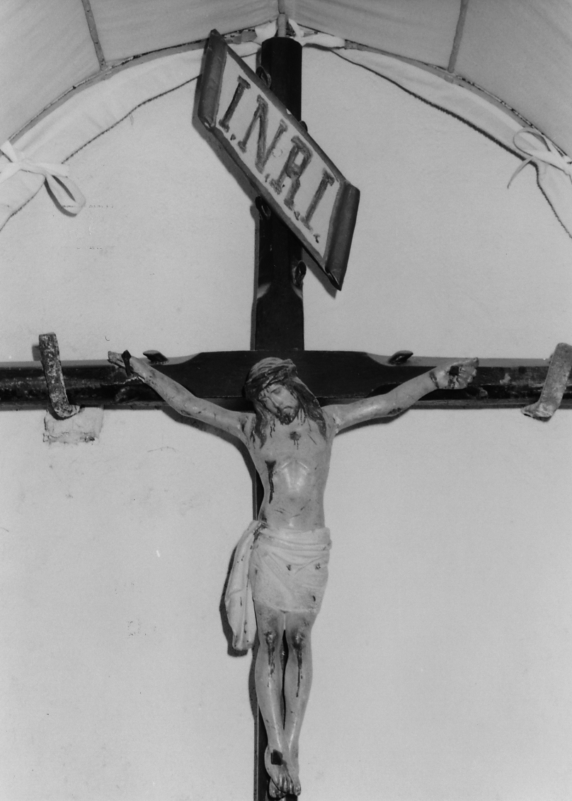 Cristo crocifisso (croce processionale, serie) - bottega sarda (sec. XIX)
