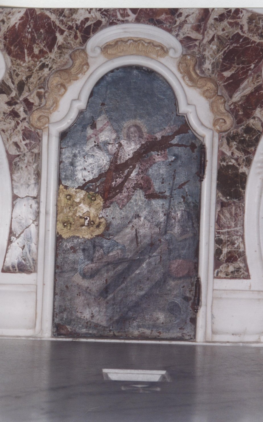 Cristo risorto (sportello di tabernacolo) - bottega sarda (sec. XVIII)