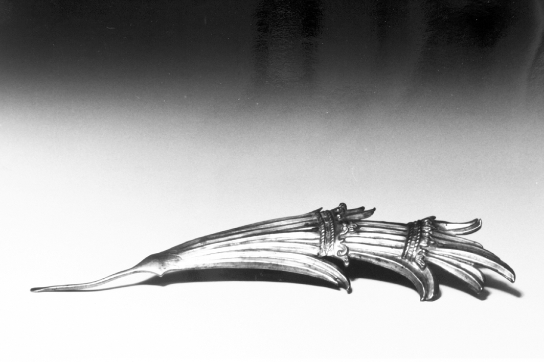 attributo iconografico di immagine sacra - bottega sarda (secc. XVIII/ XIX)