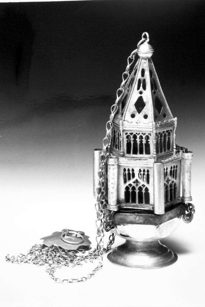 turibolo - a corpo architettonico - bottega sarda (sec. XVI)