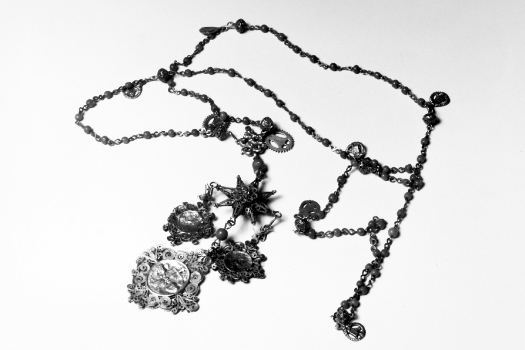 corona del rosario - bottega sarda (fine/inizio secc. XIX/ XX)