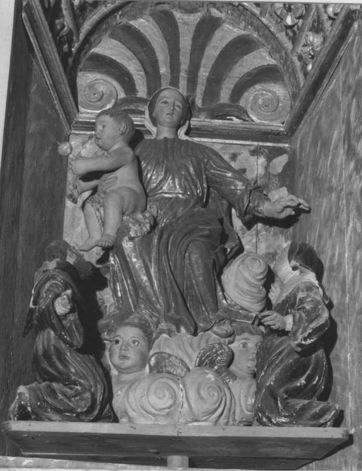 Madonna con Bambino e Santi (gruppo scultoreo) - bottega napoletana (sec. XVIII)