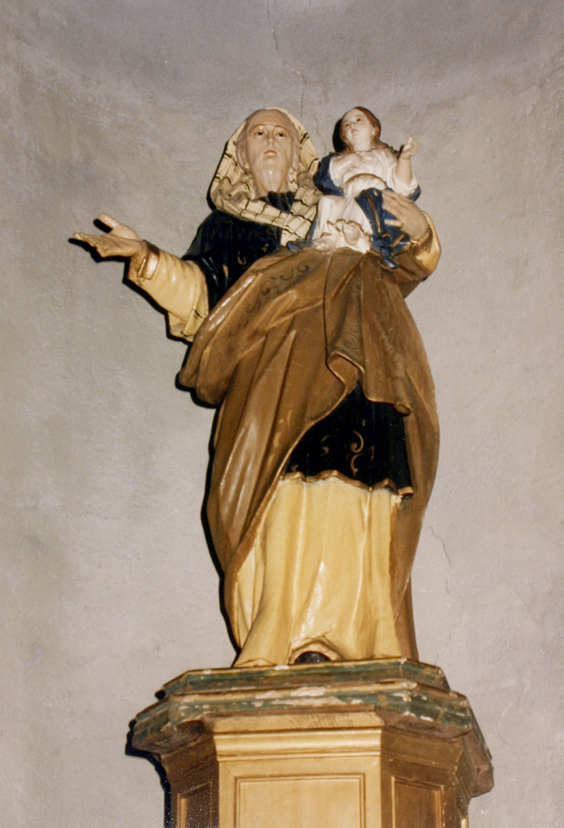 Maria Vergine bambina e Sant'Anna (statua) - bottega sarda (sec. XVIII)