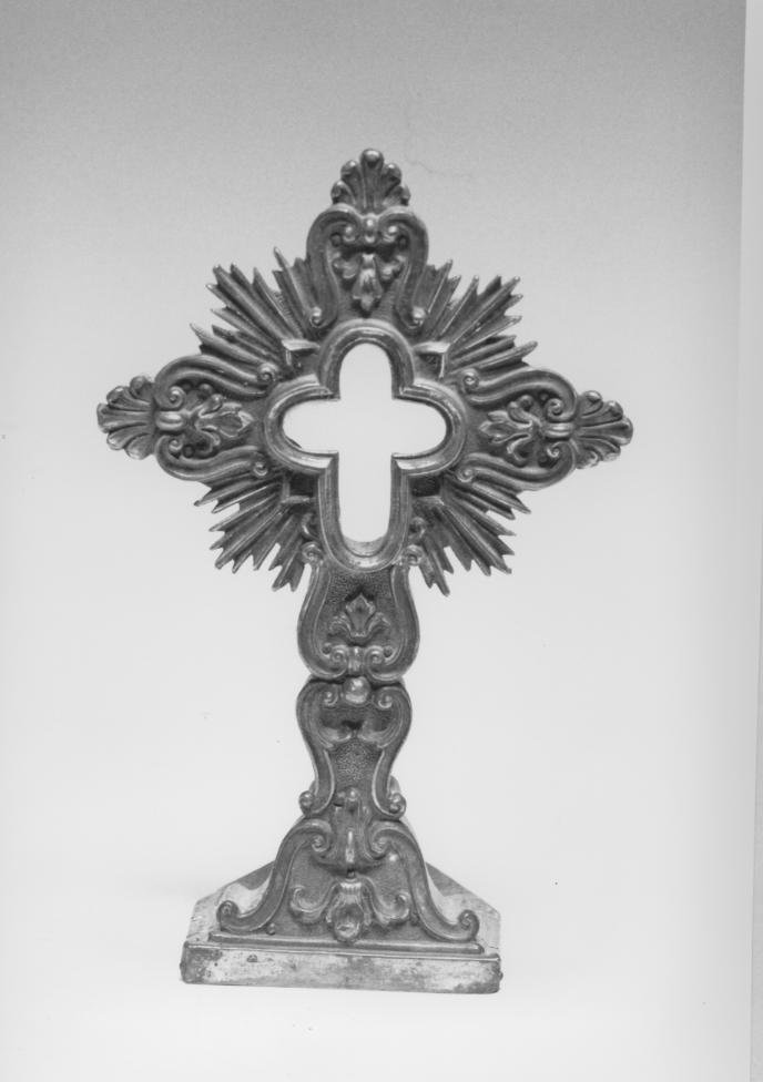 reliquiario - a croce - bottega italiana (secc. XVIII/ XIX)