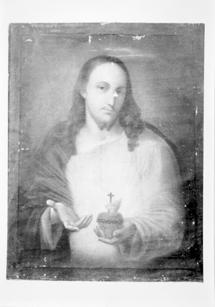 Sacro Cuore di Gesù (dipinto) di Caboni Antonio (bottega) (sec. XIX)