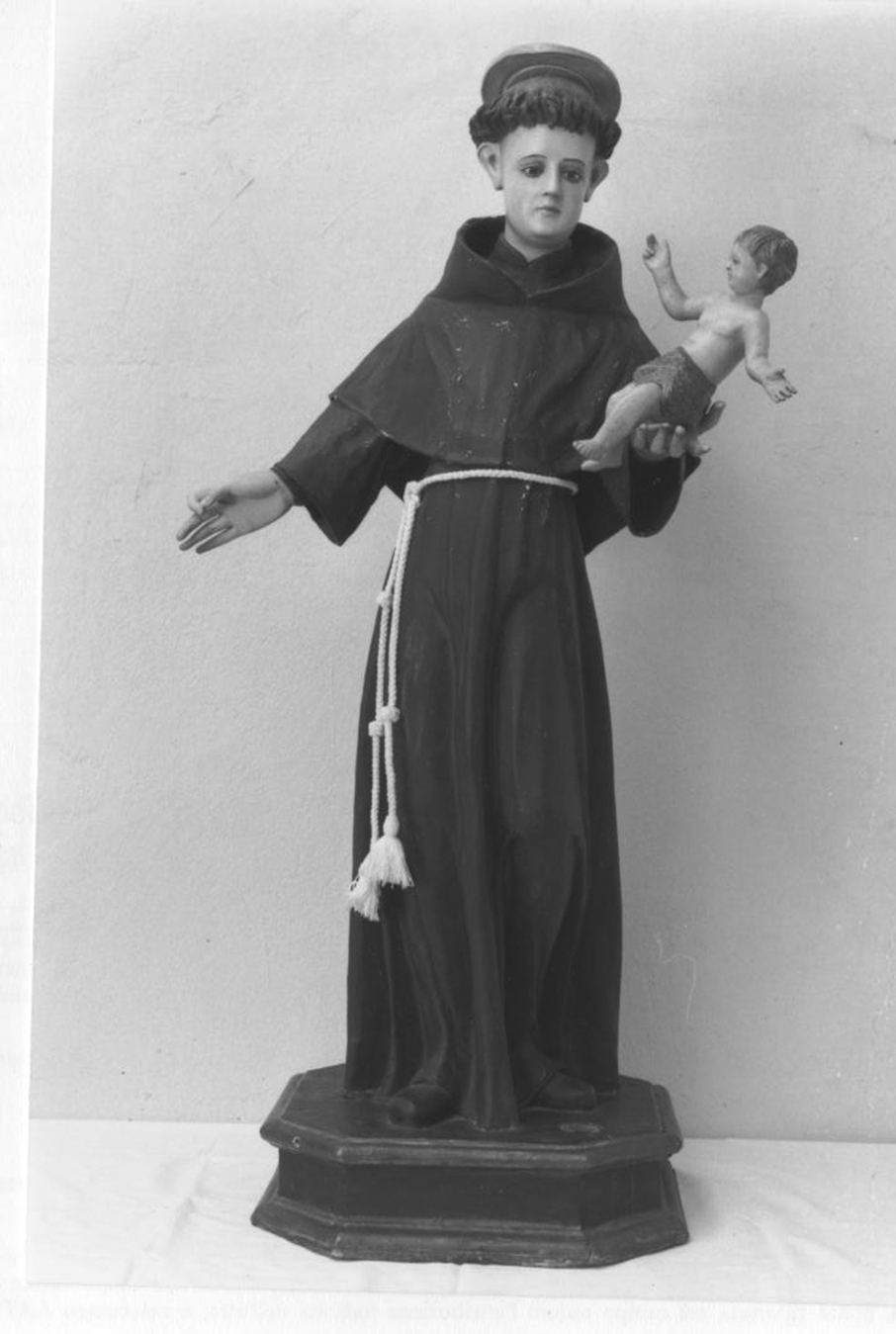 Sant'Antonio da Padova con il bambino (statua) - bottega sarda (inizio sec. XIX)