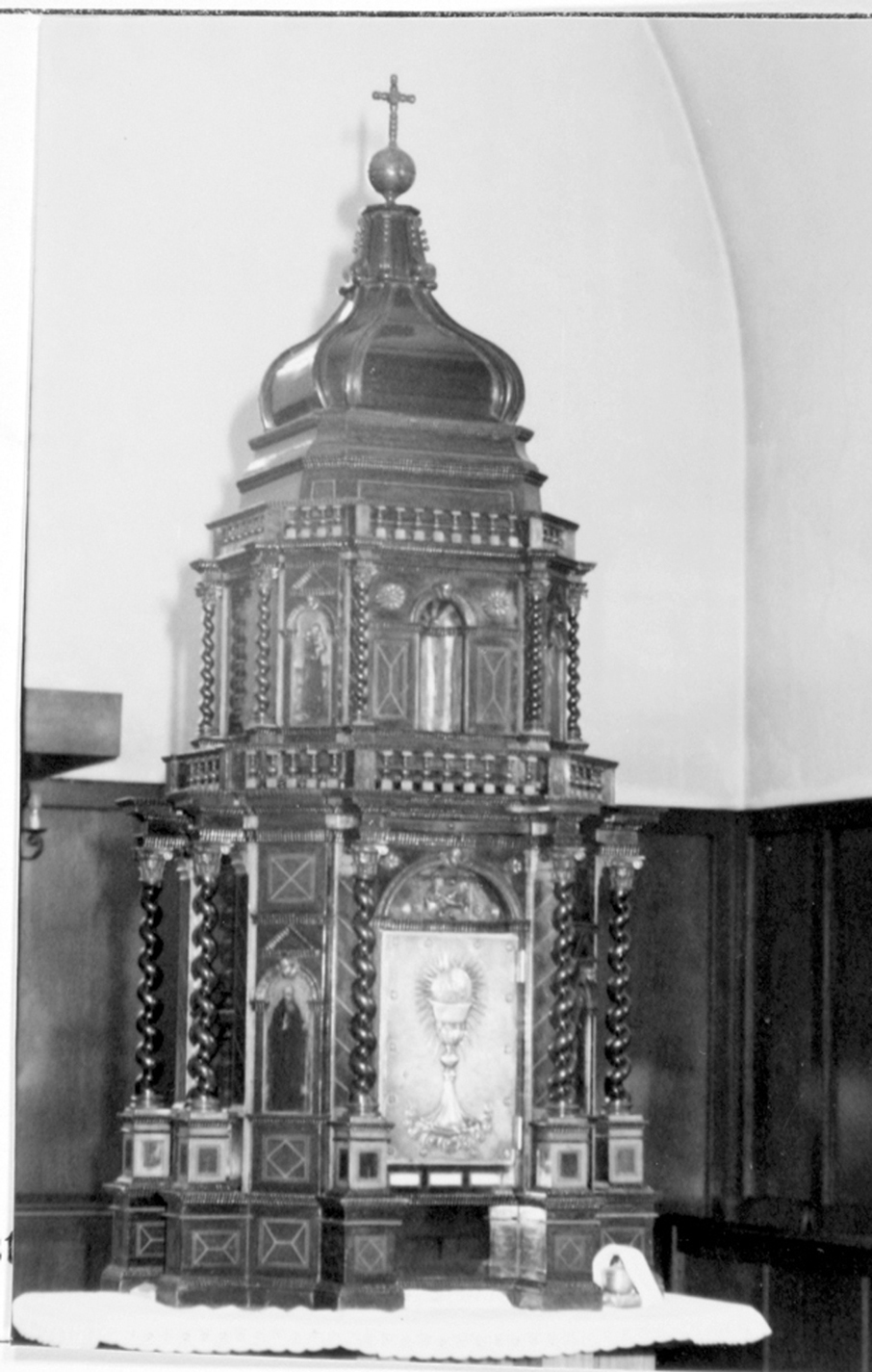 tabernacolo - a tempietto - bottega sarda (secc. XVII/ XVIII)