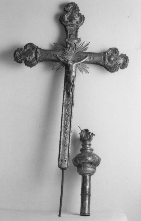Cristo crocifisso (croce processionale) - bottega genovese (seconda metà sec. XVIII)