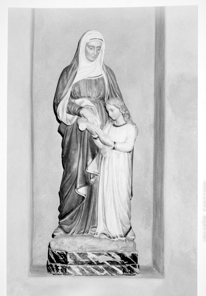 Maria Vergine bambina e Sant'Anna (statua) - bottega italiana (sec. XX)