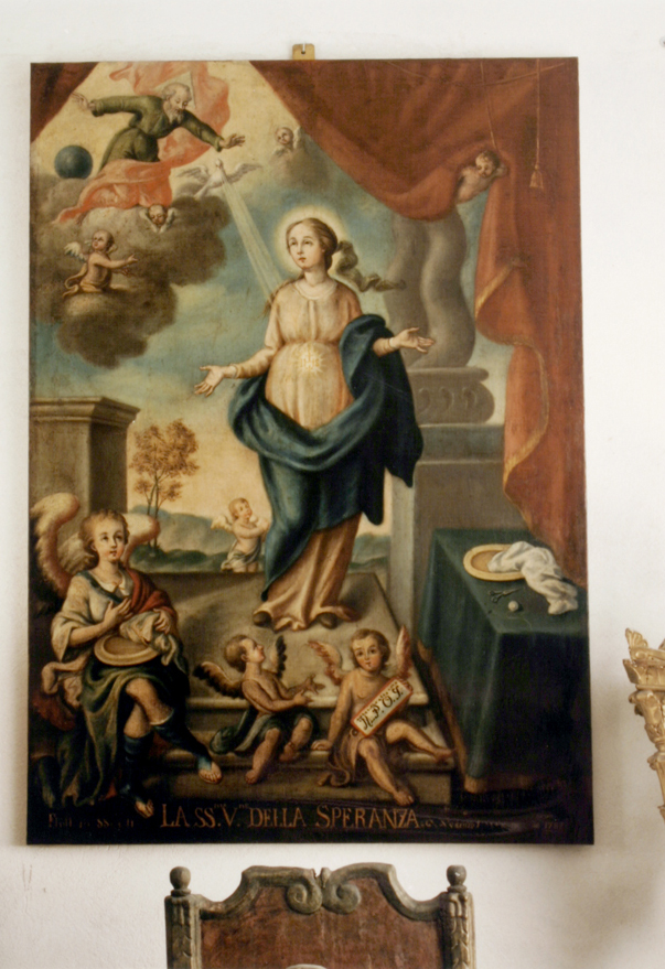 SS. Vergine della Speranza, Annunciazione (dipinto) di Massa Francesco (attribuito) (sec. XVIII)