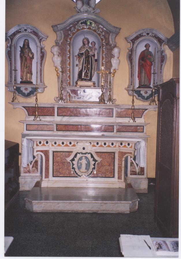 Madonna del Carmelo (altare) di Franco Giovanni Battista (attribuito) (sec. XVIII)