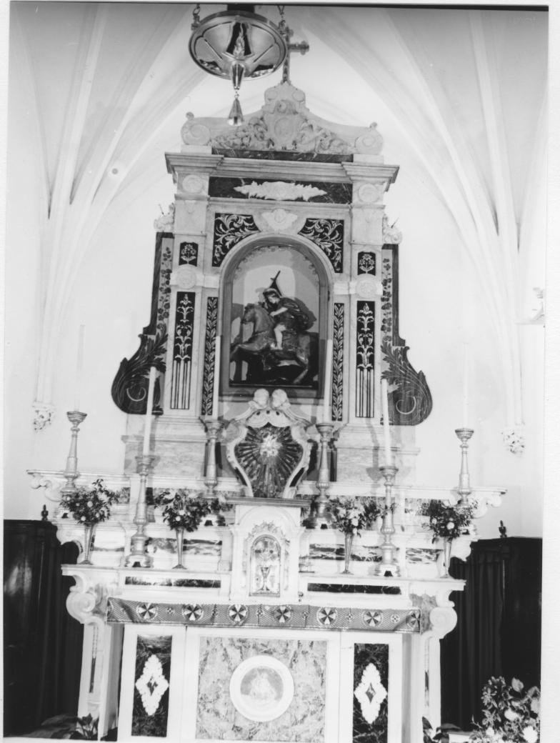 San Giorgio uccide il drago (altare maggiore, insieme) - bottega sarda (fine/inizio secc. XVIII/ XIX)
