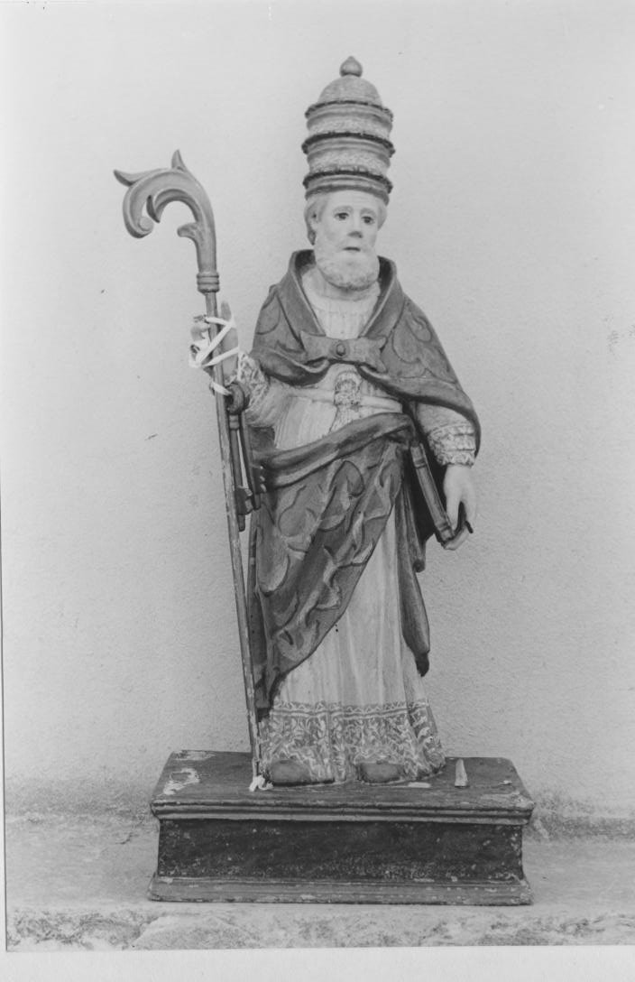 San Pietro come primo vescovo di Roma (statua) - bottega sarda (sec. XVII)