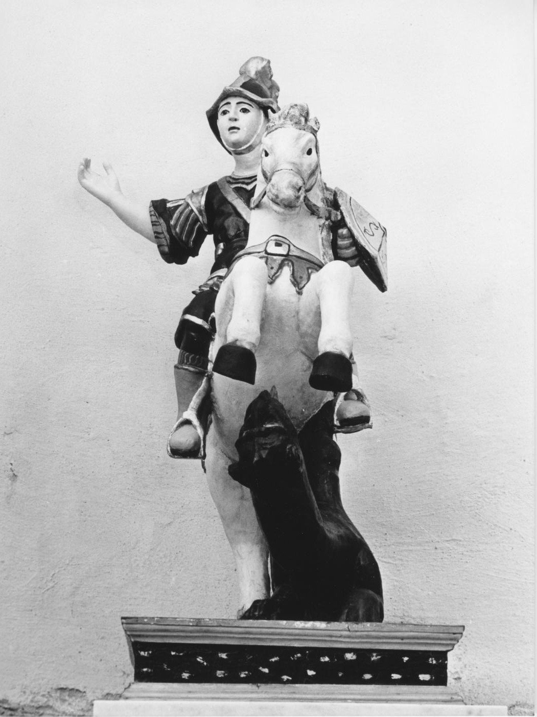 San Giorgio uccide il drago (statua) - bottega sarda (sec. XVIII)