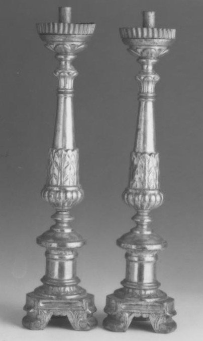 candelabro, serie - bottega sarda (metà sec. XIX)