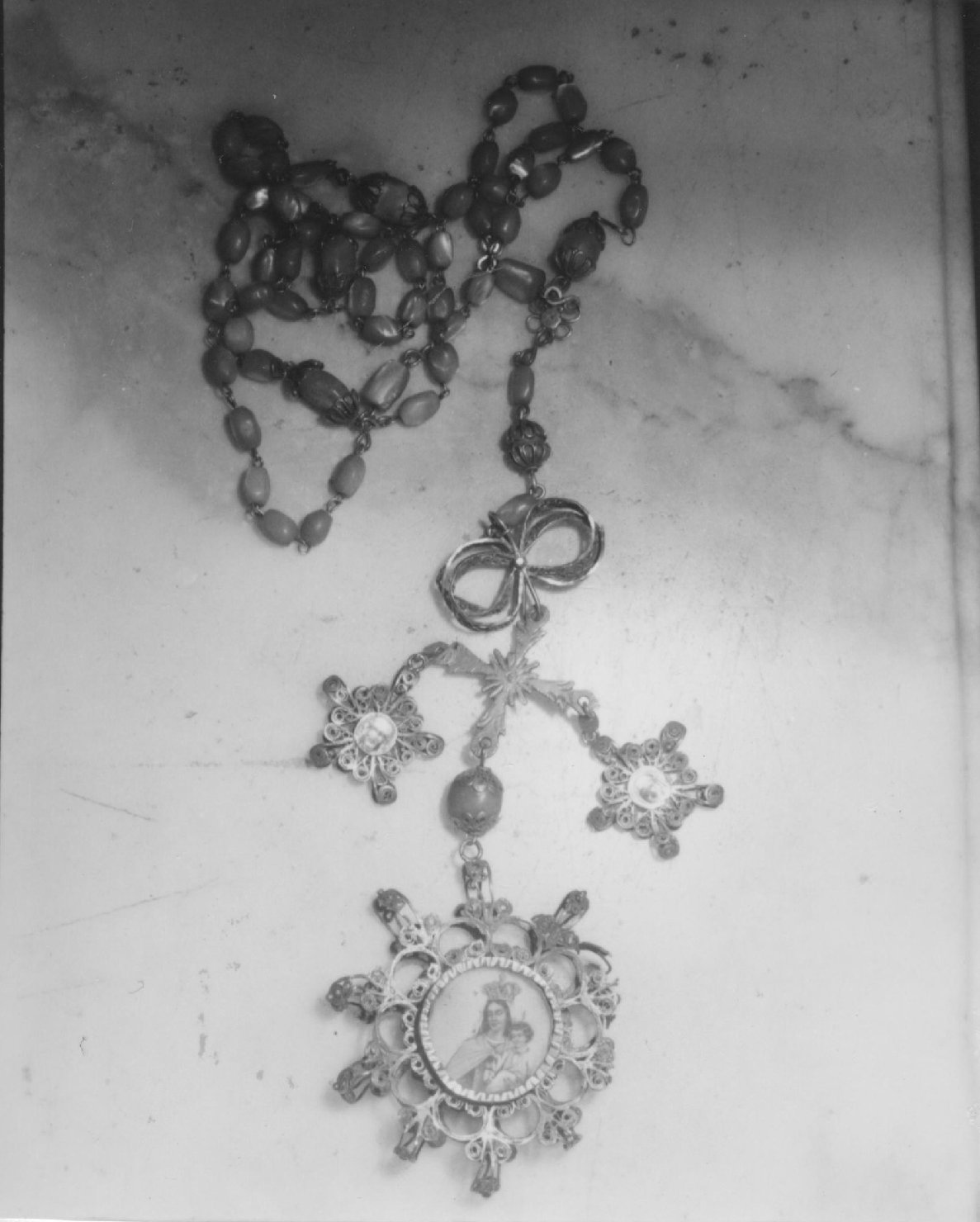 corona del rosario - bottega sarda (secc. XIX/ XX)