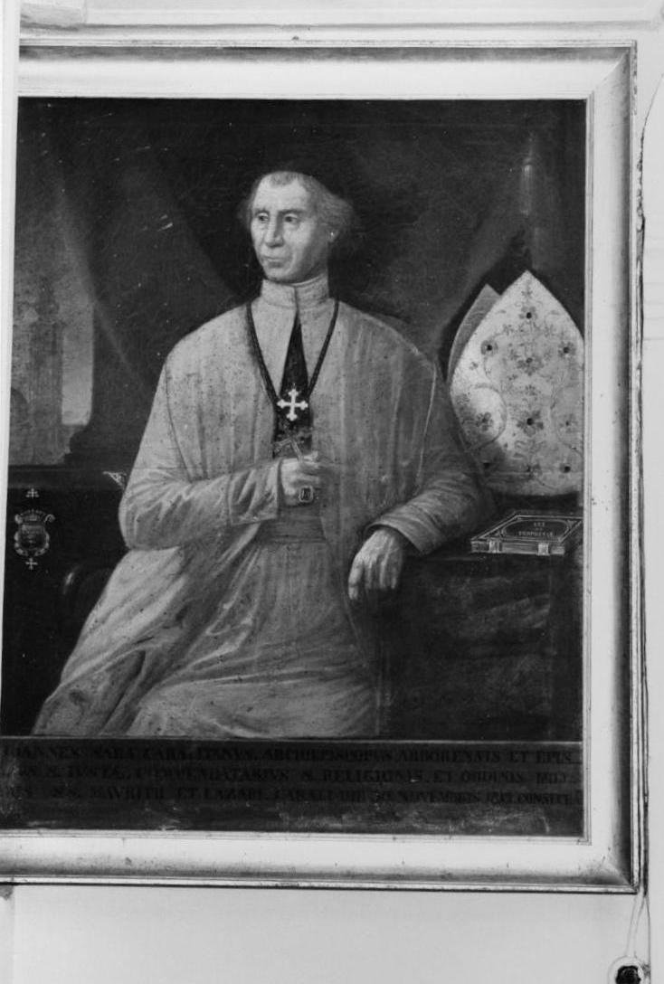 Mons. Giovanni Saba, ritratto di ecclesiastico (dipinto) di Caboni Antonio (attribuito) (prima metà sec. XIX)