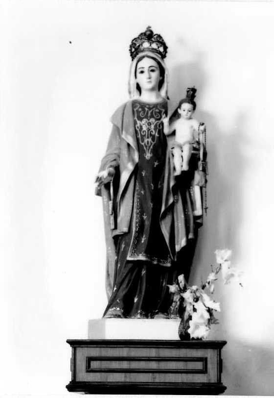 Madonna del Rosario?, Madonna con Bambino (statua) - bottega sarda (fine/inizio secc. XVIII/ XIX)