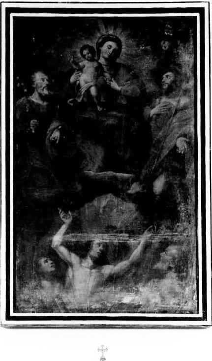 Madonna delle anime Purganti, Madonna che intercede per le anime del purgatorio (dipinto) - ambito italiano (primo quarto sec. XVIII)