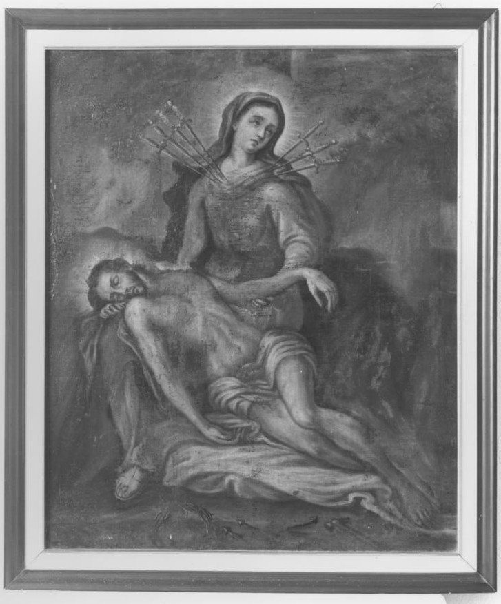 Cristo in pietà e simboli della passione (dipinto) di Massa Francesco (attribuito) (sec. XVIII)