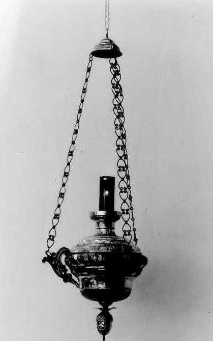 lampada pensile - bottega sarda (inizio sec. XX)