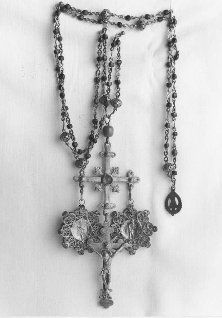 corona del rosario - bottega sarda (metà sec. XIX)