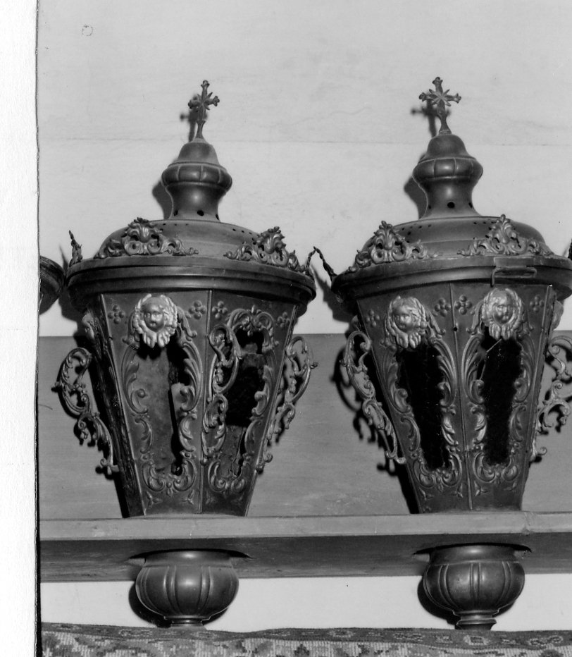 lanterna processionale, serie - bottega sarda (fine sec. XIX)