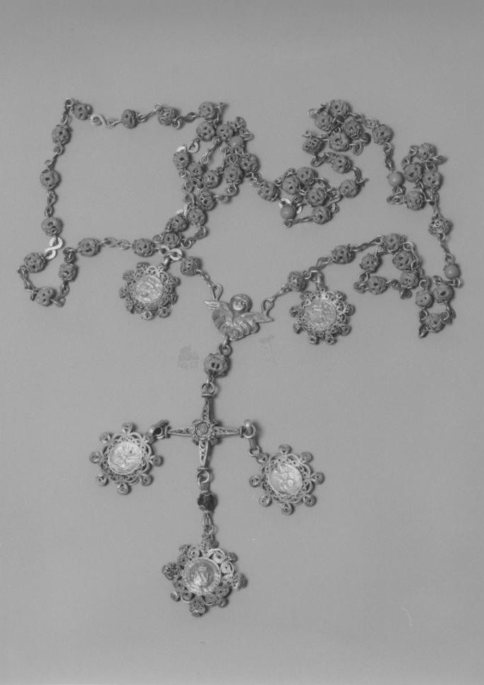 corona del rosario - bottega sarda (sec. XIX)