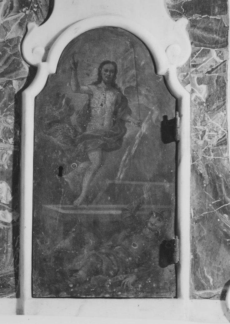 Cristo risorto (sportello di tabernacolo) - bottega italiana (seconda metà sec. XVIII)