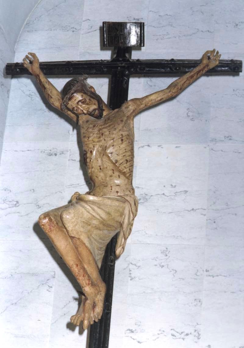 Cristo crocifisso (crocifisso) - bottega spagnola (sec. XIV)