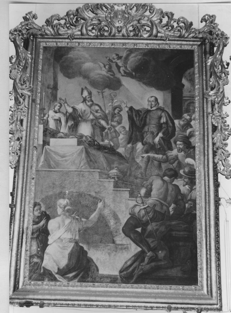Vocazione di San Francesco Borgia (dipinto) di Altomonte Giacomo (attribuito), Colombino Domenico (attribuito) (prima metà sec. XVIII)