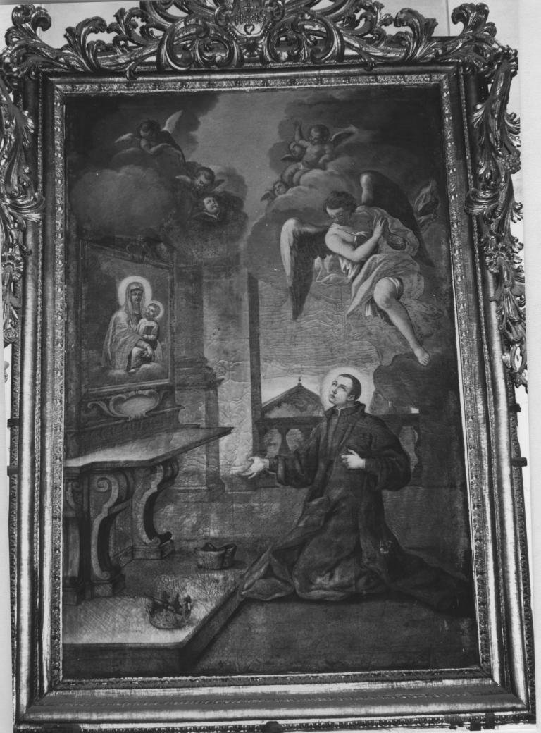 San Luigi Gonzaga in adorazione (dipinto) di Altomonte Giacomo (attribuito), Colombino Domenico (attribuito) (prima metà sec. XVIII)