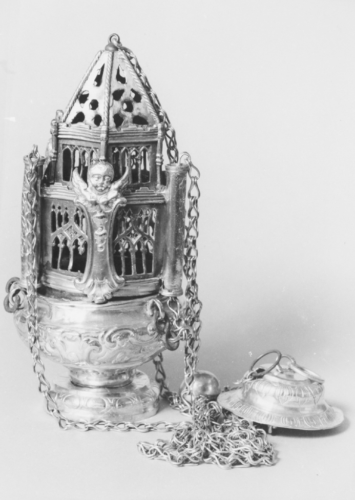 turibolo - a corpo architettonico - bottega sarda (sec. XVI)