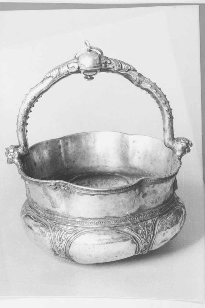 secchiello per l'acqua benedetta - bottega italiana (seconda metà sec. XVI)