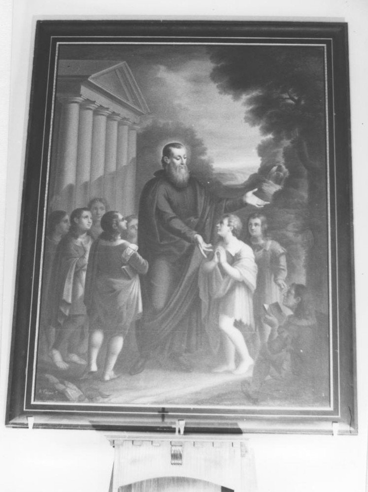 San Girolamo Emiliani e gli orfani (dipinto) di Caboni Antonio (sec. XIX)
