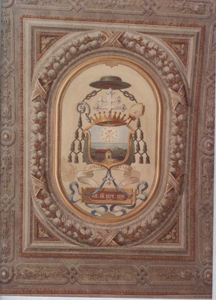 Stemma di mons. Giovanni Antonio Balma, stemma vescovile (dipinto) - ambito sardo (sec. XX)