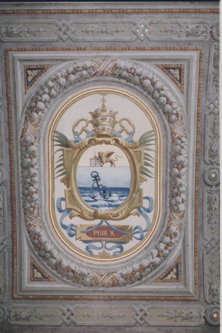Stemma del pontefice Pio X, stemma (dipinto) - ambito sardo (sec. XX)