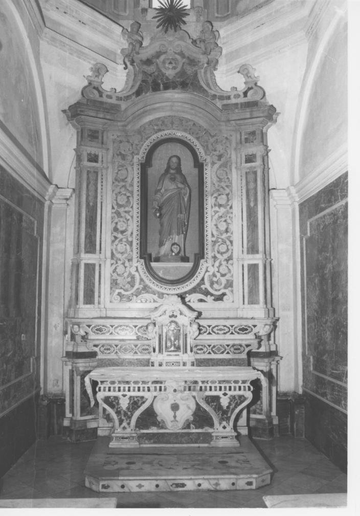 Altare del Sacro Cuore (già della Vergine del Carmine) (altare) - bottega liguro-lombarda (sec. XIX)