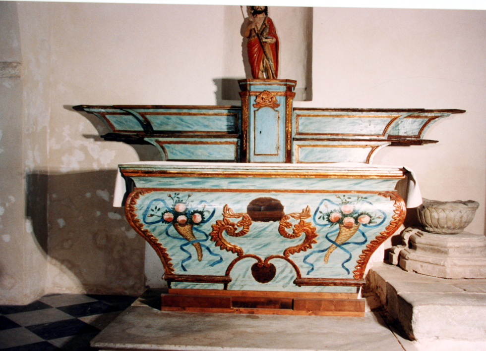 altare - a mensa, serie - bottega sarda (ultimo quarto sec. XVIII)