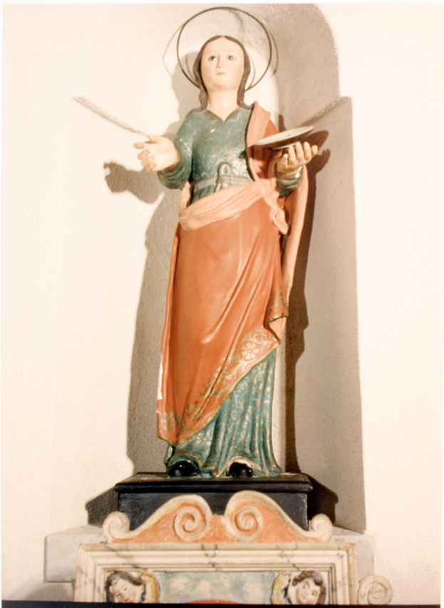 Santa Lucia (statua processionale) - bottega sarda (secc. XVII/ XVIII)