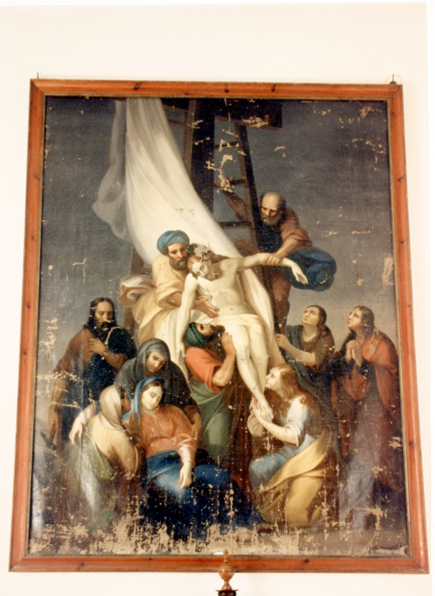 deposizione di Cristo dalla croce (dipinto) di Caboni Antonio (secondo quarto sec. XIX)