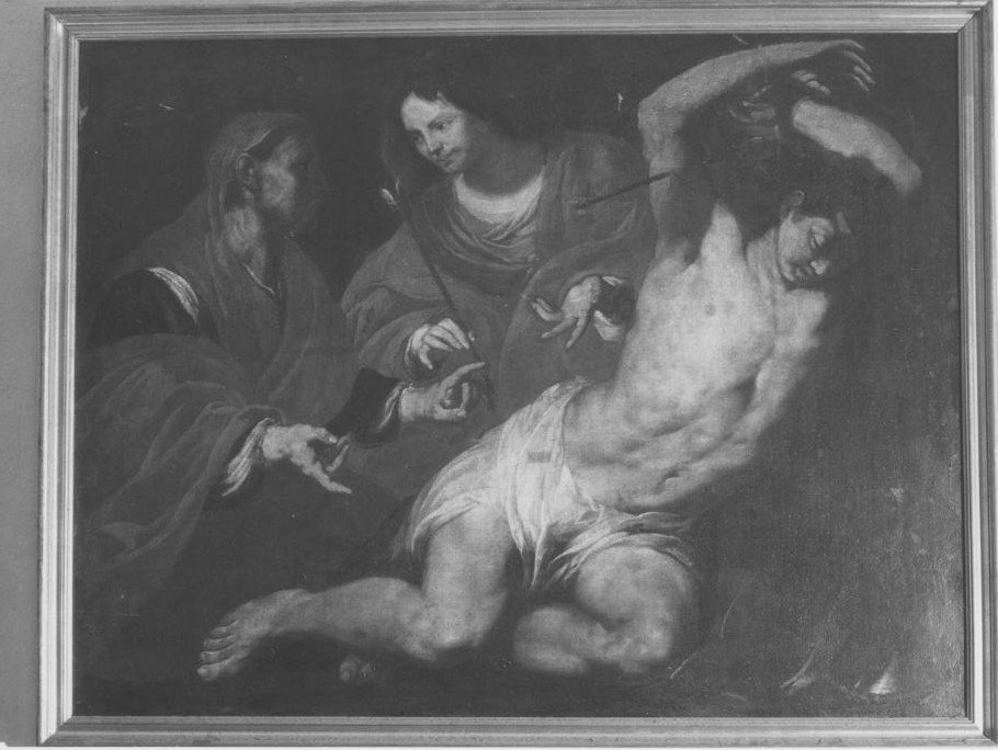 San Sebastiano curato dalle pie donne (dipinto) di Fiasella Domenico detto Sarzana (attribuito) (metà sec. XVII)