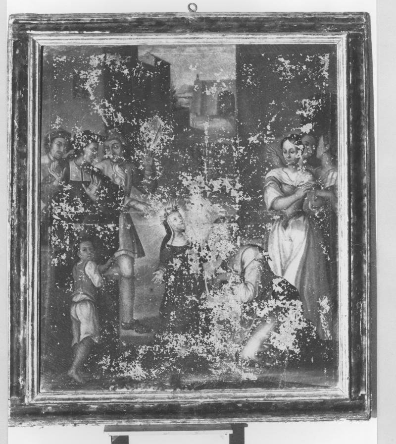 Miracolo di Santa Rosa da Viterbo (dipinto) di Massa Francesco - ambito sardo (secc. XVIII/ XIX)