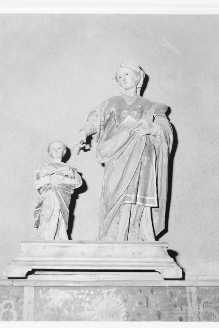 Maria Vergine bambina e Sant'Anna (statua) - bottega sarda (sec. XVIII)