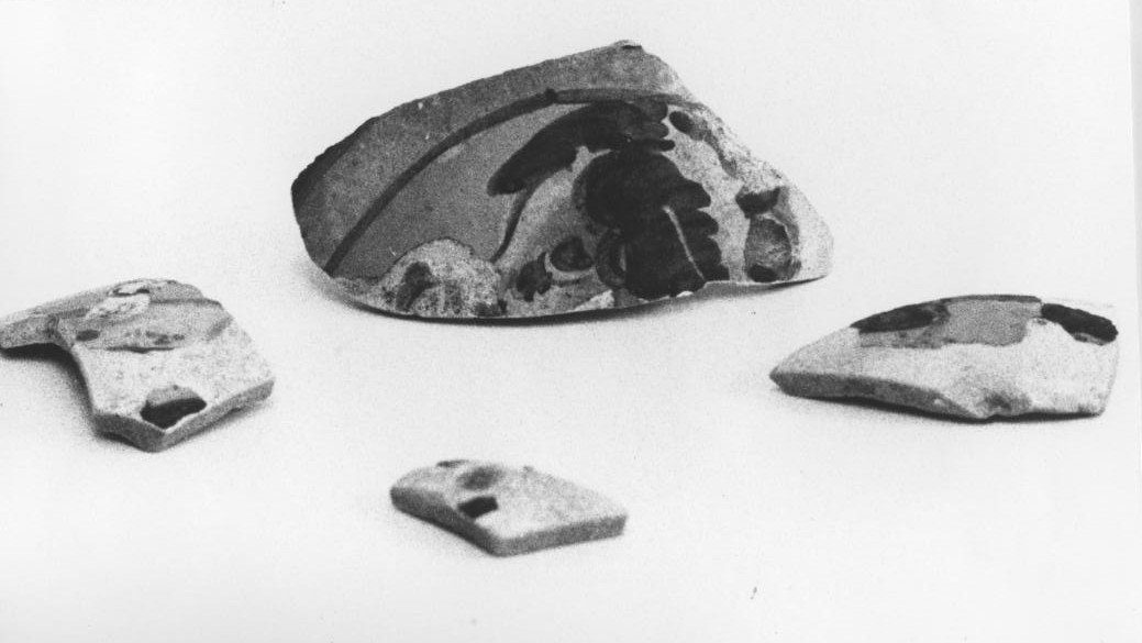 boccale, frammento - bottega di Montelupo Fiorentino (fine/inizio secc. XVI/ XVII)