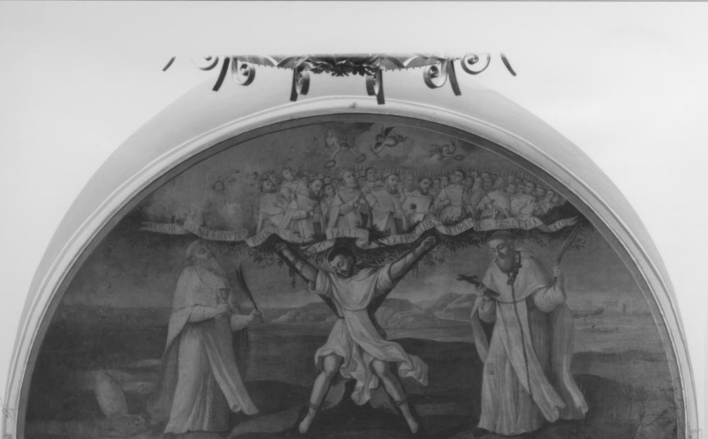 San Pietro Pascasio; San Serapio e San Pietro Armegol, Santi dell'ordine mercedario (dipinto) di Massa Francesco (attribuito) (sec. XVIII)