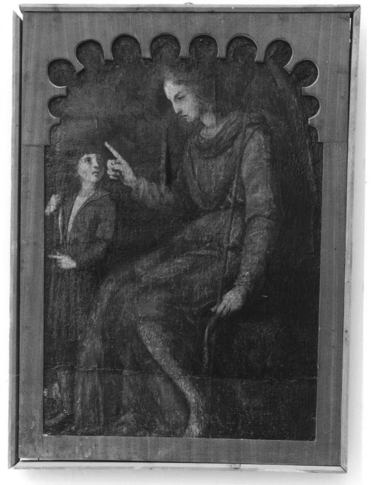 Tobia e San Raffaele arcangelo (dipinto) di Cavaro Michele (attribuito) (sec. XVI)