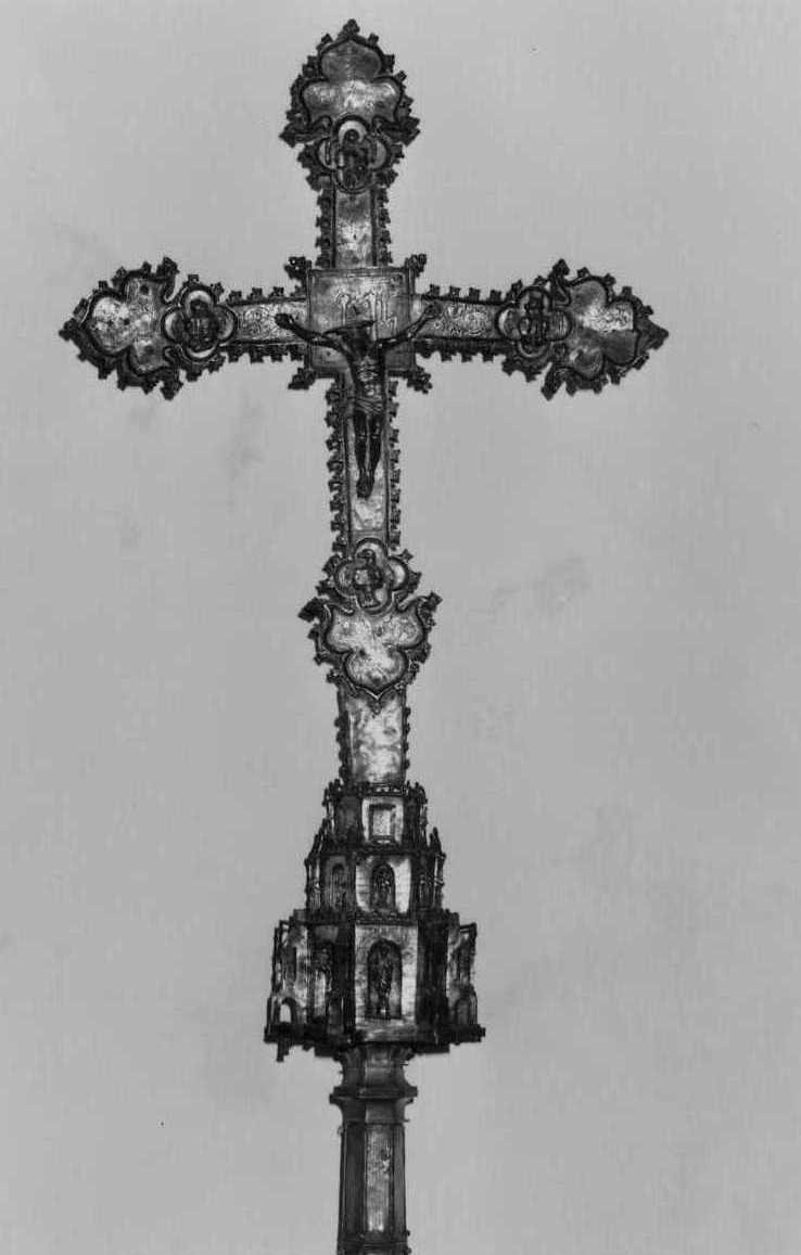 croce processionale - bottega sarda (fine/inizio secc. XVI/ XVII)