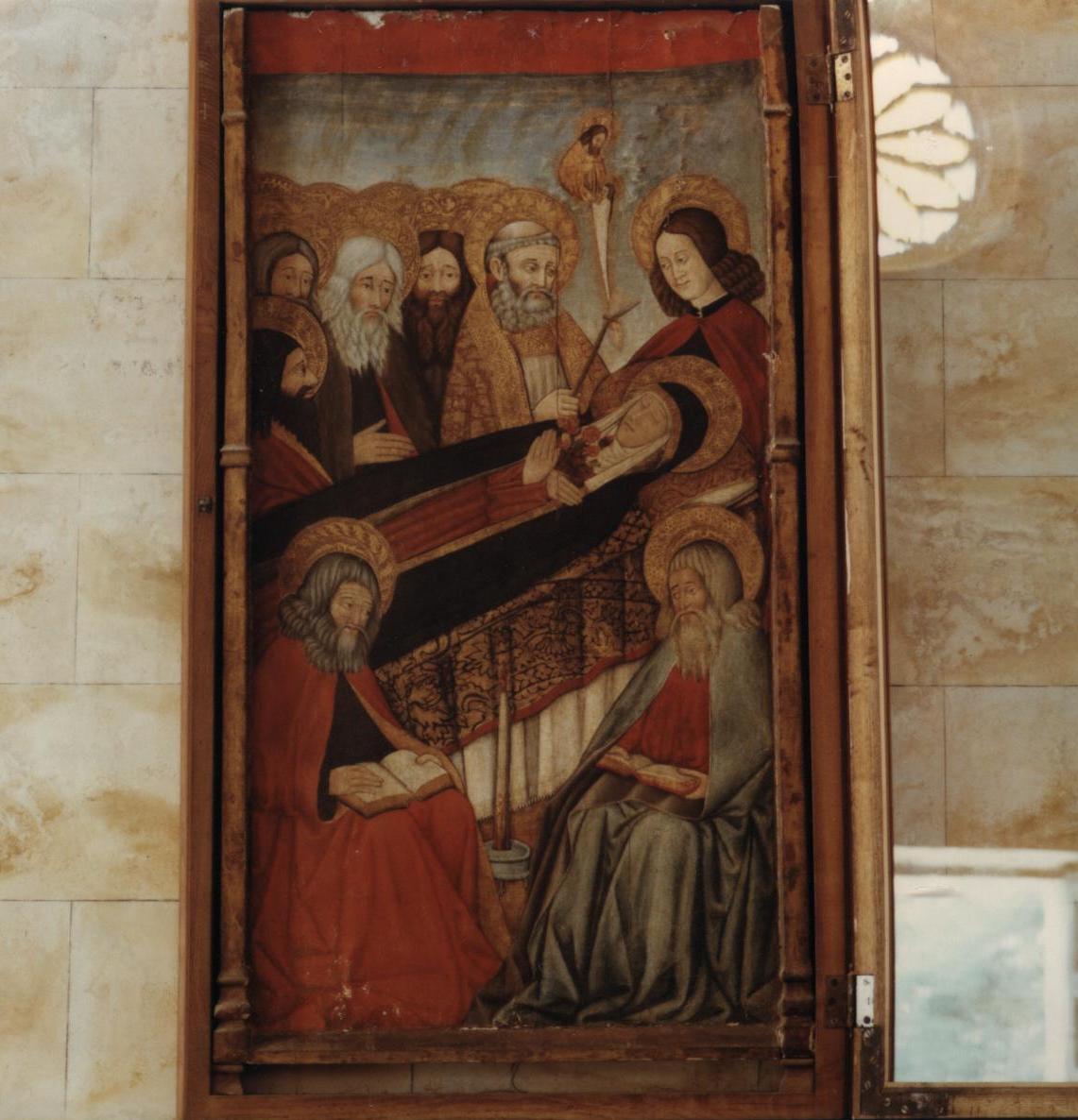 transito della Madonna (dipinto, elemento d'insieme) - ambito sardo (sec. XV)